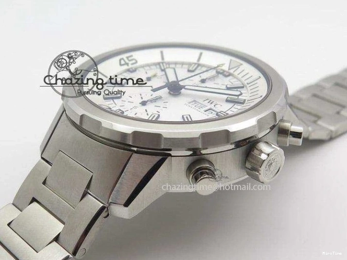 MIROTIME 0323 Versatile Aquatimer Chrono IW376803 V6F 1:1 Best Edition White Dial On SS Bracelet A 7359